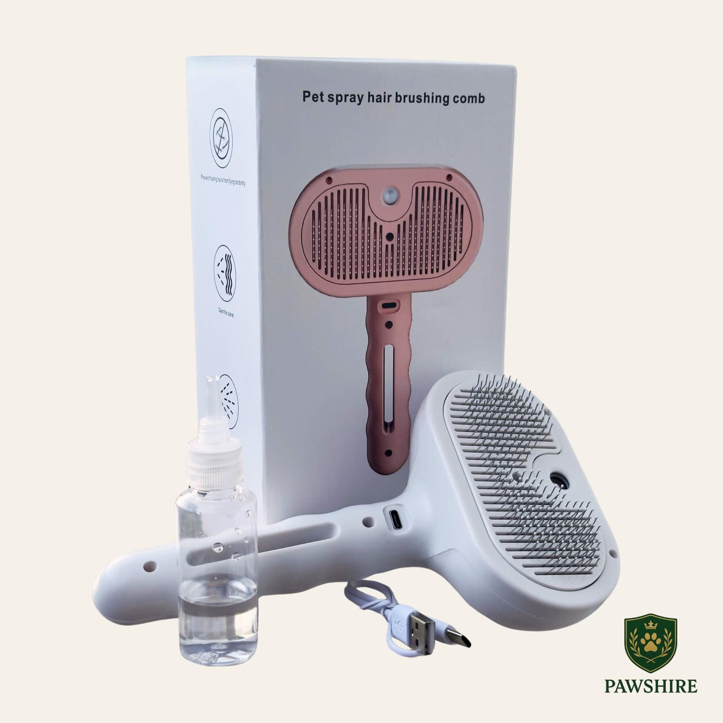 MistBrush™ – Pet Spray & UV Grooming Comb