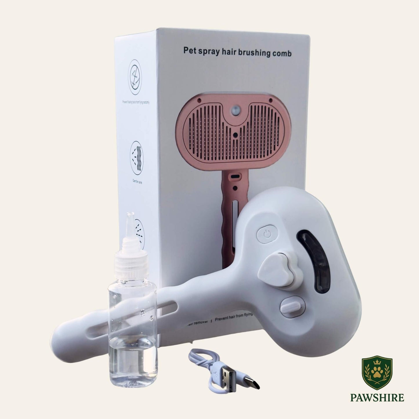 MistBrush™ – Pet Spray & UV Grooming Comb